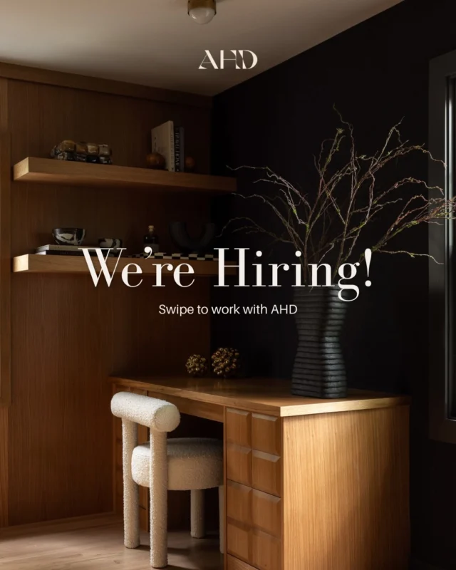 Swipe to see our openings👀

We’re hiring a STUDIO MANAGER // keep our luxury residential projects, procurements, vendors, & studio operations running seamlessly while supporting the day-to-day workflow that brings our designs to life. 

We’re hiring a SENIOR DESIGNER // lead luxury residential projects from concept to installation while bringing our refined, quietly bold aesthetic to life.
